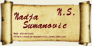 Nadja Šumanović vizit kartica